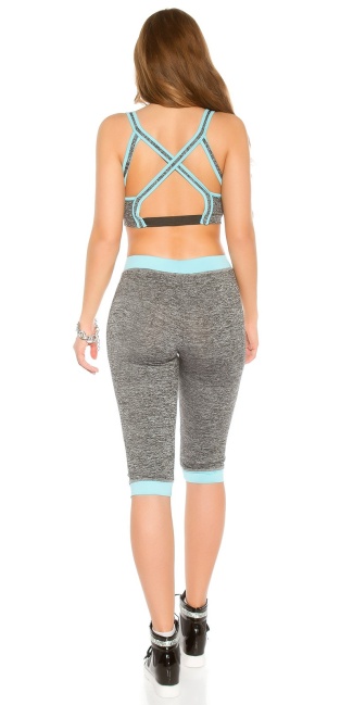 Trendy Workout Outfit Turquoise